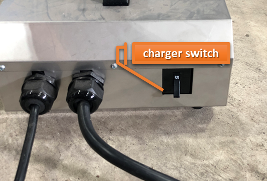 Charger switch activation