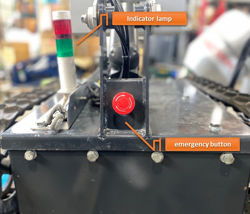 Main power switch and indicator lamp